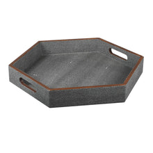 Load image into Gallery viewer, FAUX SHAGREEN HEXAGON TRAY