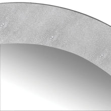Load image into Gallery viewer, SILVER SHAGREEN ROUND WALL MIRROR