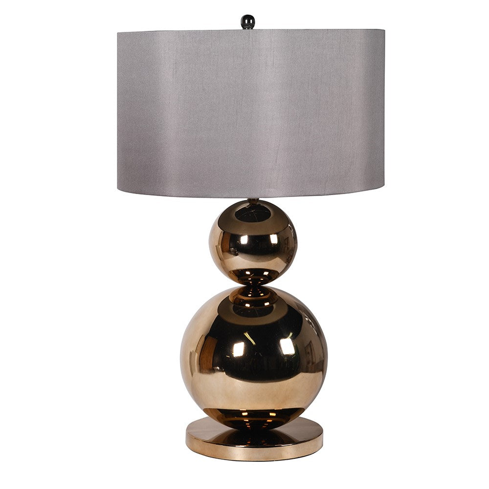 GOLD EFFECT BALL TABLE LAMP