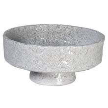 Load image into Gallery viewer, PALE GREY HAMMERED FOOTED BOWL