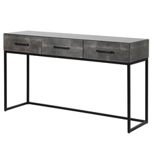Load image into Gallery viewer, SHAGREEN 3 DRAWER CONSOLE TABLE