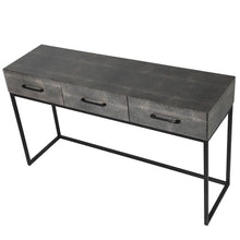 Load image into Gallery viewer, SHAGREEN 3 DRAWER CONSOLE TABLE