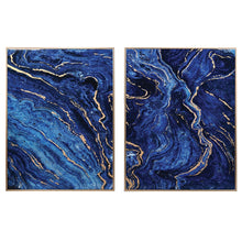 Load image into Gallery viewer, SET OF 2 COBALT MARBLE EFFECT PANELS