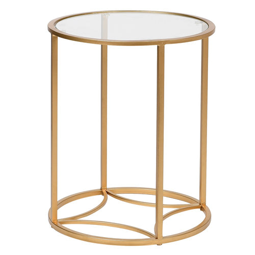 ROUND GOLD SIDE TABLE