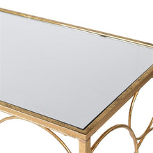 Load image into Gallery viewer, GOLD LOOP MIRROR TOP CONSOLE TABLE