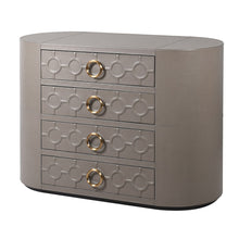 Load image into Gallery viewer, Mushroom Rocco Leather 4 Drawer Chest