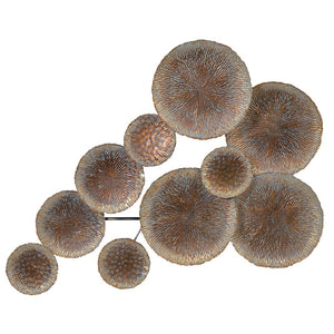 CIRCULAR BRONZE EFFECT WALL ART