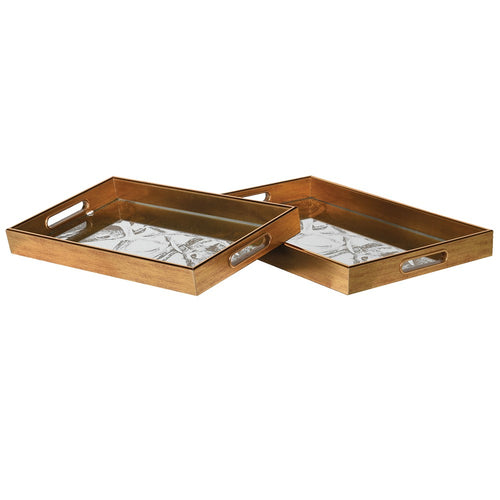 SET OF 2 STAG TRAYS