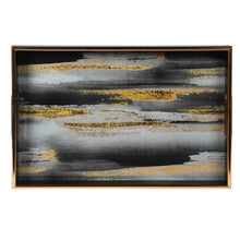 Load image into Gallery viewer, ABSTRACT BLACK AND GOLD TRAY