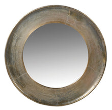 Load image into Gallery viewer, ANTIQUE BRASS ROUND WALL MIRROR