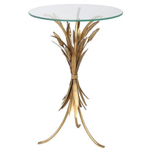 Load image into Gallery viewer, GOLDEN LEAD LEAF SIDE TABLE