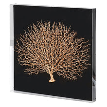 Load image into Gallery viewer, GOLD CORAL EFFECT BOX WALL ART