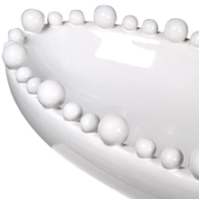 Load image into Gallery viewer, WHITE OVAL BOBBLE EDGES BOWL