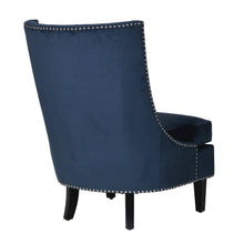 Load image into Gallery viewer, BLUE SLIPPER CHAIR WITH SILVER STUDS