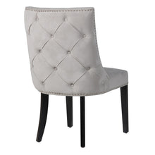 Load image into Gallery viewer, GREY CHROME STUDDED CHAIR