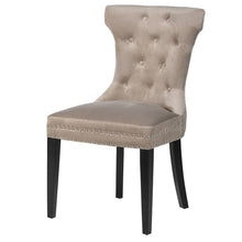 Load image into Gallery viewer, TAUPE BUTTON DINING CHAIR