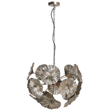 Load image into Gallery viewer, MULTI LEAF PATINA PENDANT CEILING LIGHT