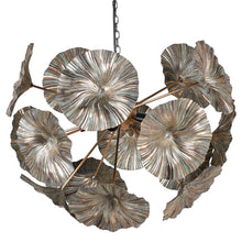 Load image into Gallery viewer, MULTI LEAF PATINA PENDANT CEILING LIGHT