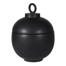 Load image into Gallery viewer, MATT BLACK CERAMIC LIDDED JAR