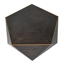 Load image into Gallery viewer, GOLD TRIM HEXAGONAL COFFEE TABLE