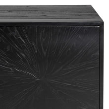 Load image into Gallery viewer, BLACK SUNBURST 3 DRAWER SIDEBOARD