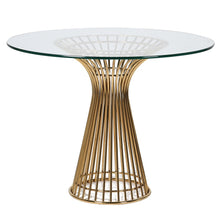 Load image into Gallery viewer, GOLD METAL SPOKE DINING TABLE