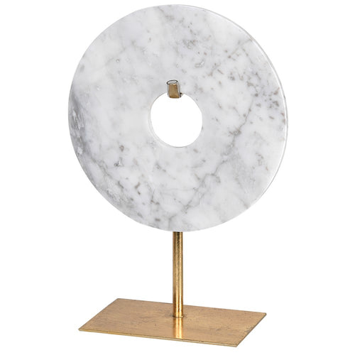 SMALL WHITE DISC ON STAND