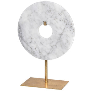 SMALL WHITE DISC ON STAND