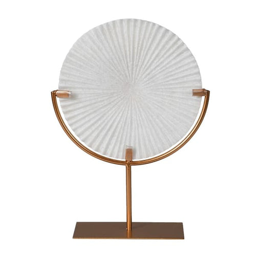 SMALL RIBBED DISC ON STAND