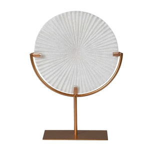 SMALL RIBBED DISC ON STAND