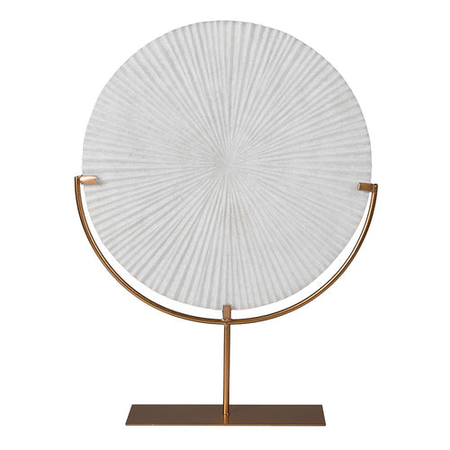 LARGE RIBBED DISC ON STAND