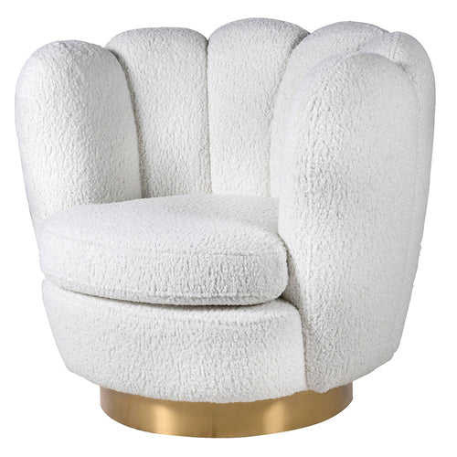 CLOUD WHITE BOUCLE CURVED CHAIR