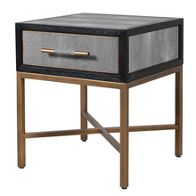 Load image into Gallery viewer, KYOTO OAK AND SHAGREEN 1 DRAWER BEDSIDE