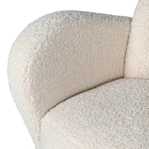 FAUX SHEEPSKIN FEATURE CHAIR