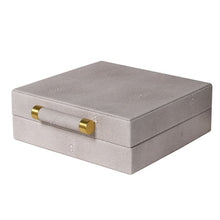 Load image into Gallery viewer, CREAM FAUX SHAGREEN SMALL FAUX JEWELLERY BOX