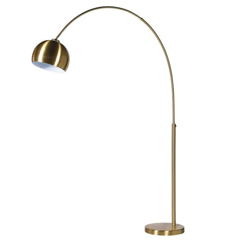 BRUSHED BRASS ARCH FLOOR LAMP