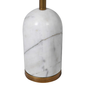 GOLD DOME AND MARBLE BASE FLOOR LAMP