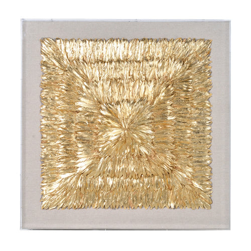 GOLD FEATHERS WALL ART